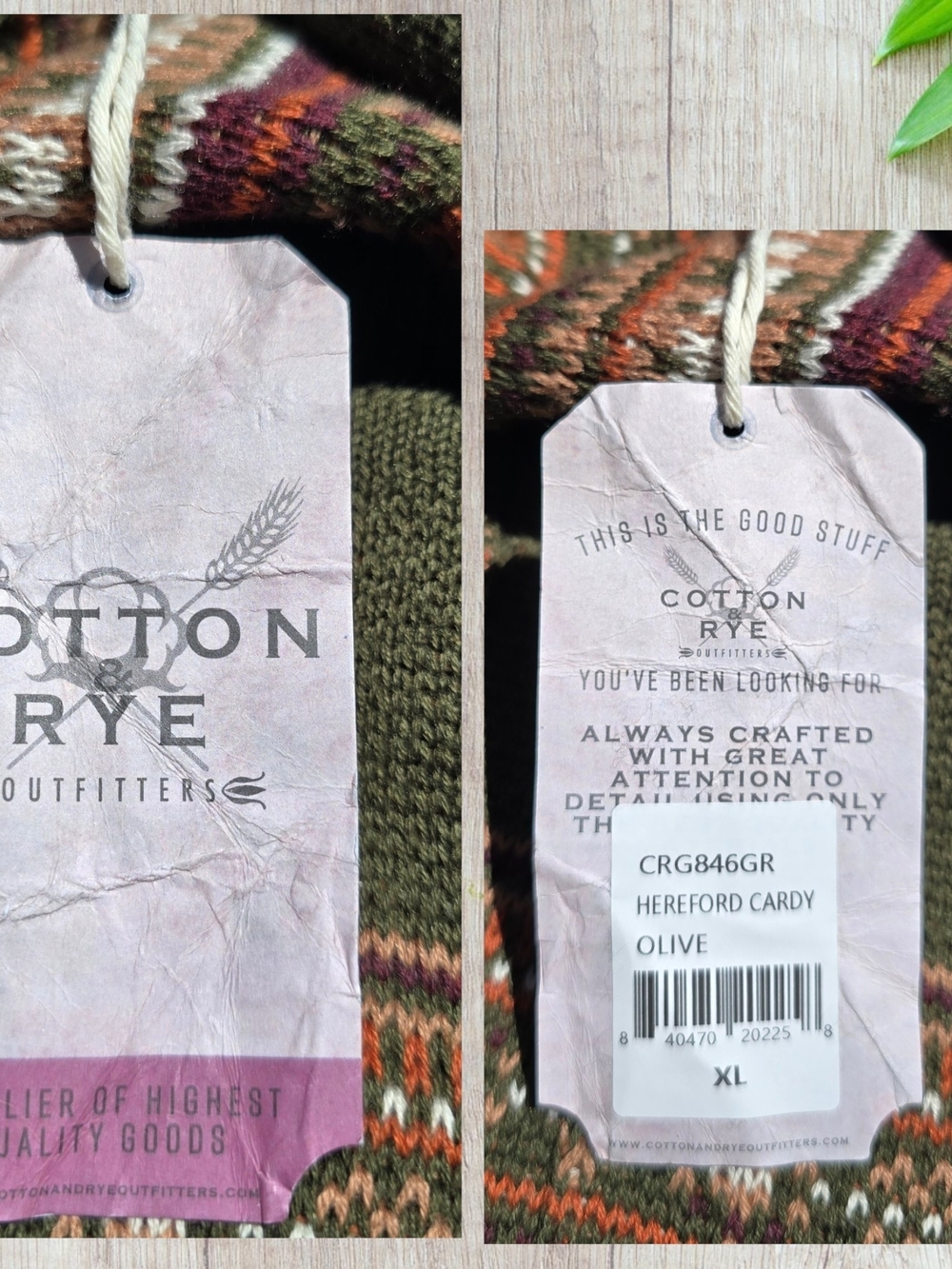 Cotton & Rye Outfitters Hereford Button Front Cardigan Sweater Youth XL NWT - Picture 4 of 4